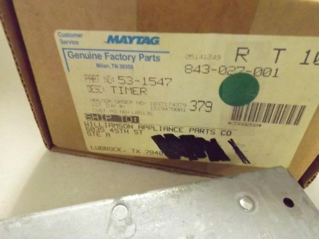 MAYTAG ADMIRAL DRYER 53-1547 TIMER NEW MAYTAG ADMIRAL DRYER 53-1547 TIMER NEW